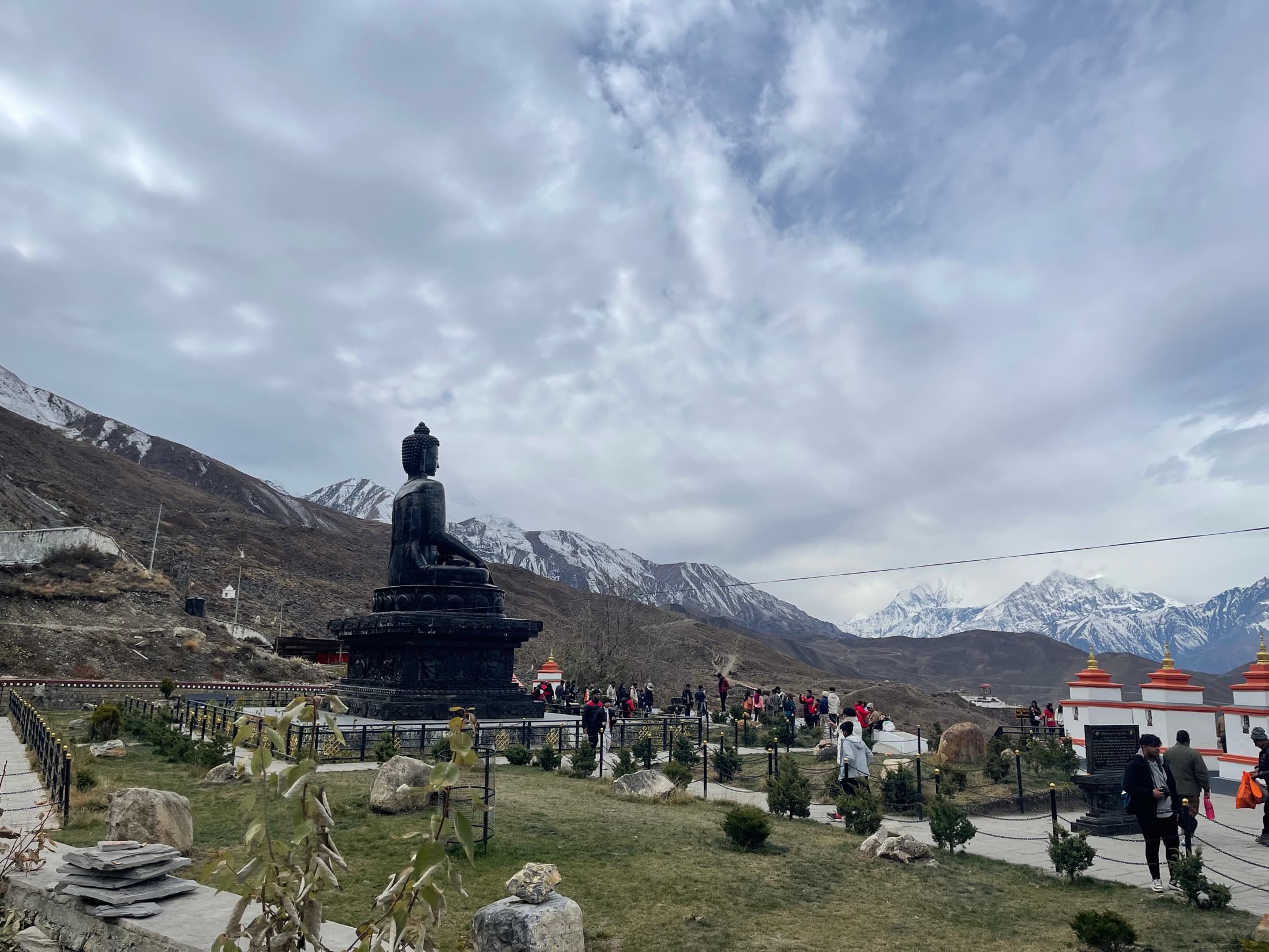 Prayer flags above Muktinath